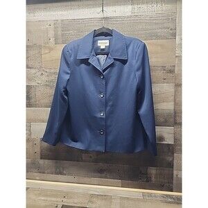 Vintage Navy Women's Suit Jacket / Briggs Petite sz M
